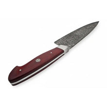Load image into Gallery viewer, Damascus Steel Santoku Japanese Chef Knife Red Micarta Handle DK-0112