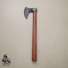 Load image into Gallery viewer, Damascus Steel Scandinavian Working Bearded Axe with Crescent Edge | JW SteelCrafts