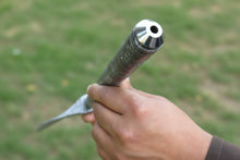 Load image into Gallery viewer, Damascus Steel Tabar Style Hand Axe with Crescent Edge and Spike | JW SteelCrafts