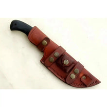 Load image into Gallery viewer, Damascus Steel Tracker Knife with Black Handle – 10 Inch Overall