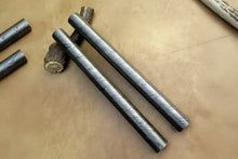 Load image into Gallery viewer, Set of 2 Handmade Damascus Steel Round Rods 10 Inch for Rings Guards and Jewelry Making