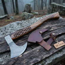 Load image into Gallery viewer, Handmade Damascus Steel Tomahawk Axe