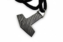 Load image into Gallery viewer, DE-0014 Custom Handmade Damascus steel Viking pendant /Thor Hammer Pendant/Jeweller