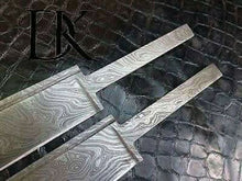 Load image into Gallery viewer, DK-0030 Lot of 2 Custom Handmade Damascus Steel Seax knife Blank Blades/ Knife making