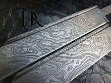 Load image into Gallery viewer, DK-0030 Lot of 2 Custom Handmade Damascus Steel Seax knife Blank Blades/ Knife making