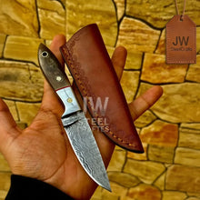 Load image into Gallery viewer, EDC Skinner Knife Damascus Steel, 6.5” Fixed Blade