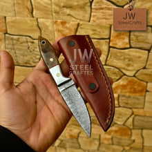 Load image into Gallery viewer, EDC Skinner Knife Damascus Steel, 6.5” Fixed Blade