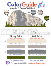 Load image into Gallery viewer, El Capitan Yosemite Wall Mural Stencil Set
