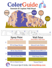 Load image into Gallery viewer, El Capitan Yosemite Wall Mural Stencil Set