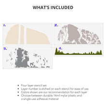 Load image into Gallery viewer, El Capitan Yosemite Wall Mural Stencil Set