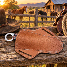 Load image into Gallery viewer, Emberhook Rasp Steel Hawkbill Knife – Resin Handle &amp; Leather Sheath