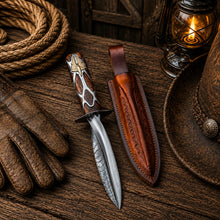 Load image into Gallery viewer, Subtle Knife Replica Wood Handle with Brass &amp; Silver Details