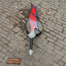 Load image into Gallery viewer, Handmade Crimson Wrath Dark Fantasy Warrior Sword | Red Powder-Coat Blade