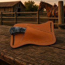 Load image into Gallery viewer, Flintmark Rasp Steel Skinner Knife – Resin Handle &amp; Leather Sheath