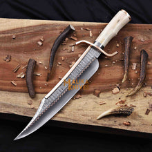 Load image into Gallery viewer, Copper Damascus Alamo Musso Bowie Knife