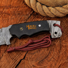 Load image into Gallery viewer, Bowie Knife 13” Damascus Steel | Malika Knives