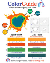 Load image into Gallery viewer, Grand Prismatic Spring Yellowstone Wall Mural Stencil Set