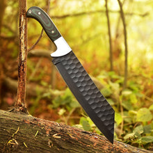 Load image into Gallery viewer, Green Micarta Handle Forged Machete – Full Tang Stainless Steel Outdoor Knife