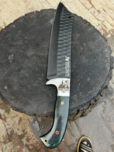 Load image into Gallery viewer, Green Micarta Handle Forged Machete – Full Tang Stainless Steel Outdoor Knife