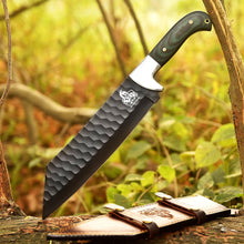 Load image into Gallery viewer, Green Micarta Handle Forged Machete – Full Tang Stainless Steel Outdoor Knife