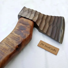 Load image into Gallery viewer, Hand-finished Workshop Axe with Chisel-textured Steel Head and Premium Hardwood Shaft