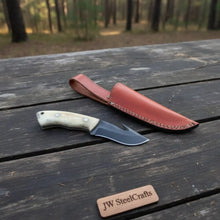 Load image into Gallery viewer, Gut Hook Skinner Knife Black Coated Blade Bone Handle 3.5 Inch Fixed Blade Hunting Knife