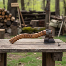 Load image into Gallery viewer, Hand-finished Workshop Axe with Chisel-textured Steel Head and Premium Hardwood Shaft
