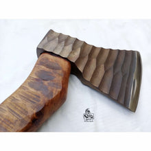 Load image into Gallery viewer, Hand-finished Workshop Axe with Chisel-textured Steel Head and Premium Hardwood Shaft