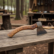 Load image into Gallery viewer, Hand-finished Workshop Axe with Chisel-textured Steel Head and Premium Hardwood Shaft