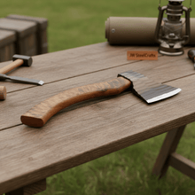 Load image into Gallery viewer, Hand-finished Workshop Axe with Chisel-textured Steel Head and Premium Hardwood Shaft
