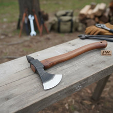 Load image into Gallery viewer, Hand-Forged Bearded Spike Poll Bushcraft Axe with Hardwood Handle
