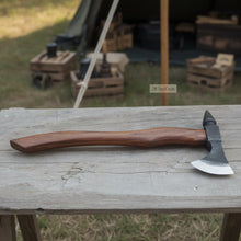 Load image into Gallery viewer, Hand-Forged Bearded Spike Poll Bushcraft Axe with Hardwood Handle