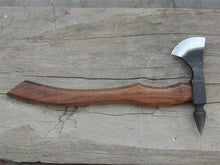 Load image into Gallery viewer, Hand-Forged Bearded Spike Poll Bushcraft Axe with Hardwood Handle