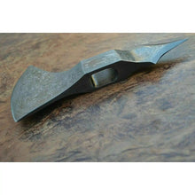Load image into Gallery viewer, Hand Forged Damascus Bearded Axe Head Blank, Crescent Edge, Custom Handle Build | JW SteelCrafts