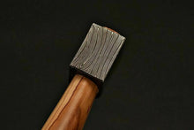 Load image into Gallery viewer, Hand-Forged Damascus Bearded Bushcraft Hatchet with Hardwood Handle