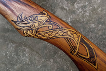 Load image into Gallery viewer, Hand Forged Damascus Steel Viking Axe – 18” Bearded Bushcraft Hatchet with Hardwood Handle | JW SteelCrafts