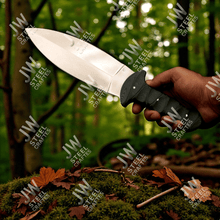 Load image into Gallery viewer, Hand-Forged J2 Stainless Steel Outdoor Utility Knife – Micarta Handle, Leather Sheath