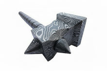 Load image into Gallery viewer, Hand made damascus steel viking hammer