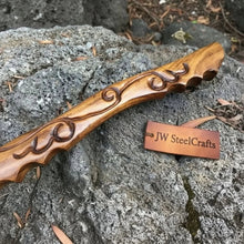 Load image into Gallery viewer, Handmade Damascus Steel Viking Bearded Axe – Pattern Welded Blade with Carved Hardwood Handle | JW SteelCrafts