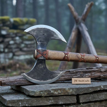 Load image into Gallery viewer, Handcrafted Double-Headed Viking Style Axe – Decorative Collector’s Piece | Two Variations | JW SteelCrafts