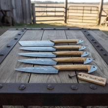 Load image into Gallery viewer, Damascus Kitchen Knife Set of 4 - Hand-Forged Full Tang Blades