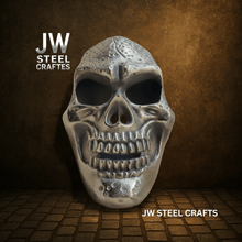 Load image into Gallery viewer, Handcrafted Metallic Skull Mask – Copper, Antique Gold &amp; Chrome Finish Variations