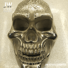 Load image into Gallery viewer, Handcrafted Metal Skull Mask: Choose Copper, Chrome or Antique Finish