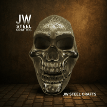 Load image into Gallery viewer, Handcrafted Metal Skull Mask: Choose Copper, Chrome or Antique Finish