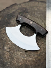 Load image into Gallery viewer, Handcrafted Ulu Chopper Knife – Wenge Wood Handle | Stainless Steel Blade | JW SteelCrafts