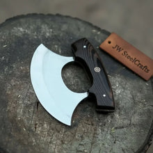 Load image into Gallery viewer, Handmade Ulu Chopper Knife — High Polished Stainless Steel Blade