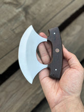 Load image into Gallery viewer, Handcrafted Ulu Chopper Knife – Wenge Wood Handle | Stainless Steel Blade | JW SteelCrafts