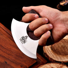 Load image into Gallery viewer, Handcrafted Ulu Chopper Knife – Wenge Wood Handle | Stainless Steel Blade | JW SteelCrafts