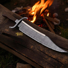 Load image into Gallery viewer, Handmade Alamo Musso Bowie Knife Damascus Steel