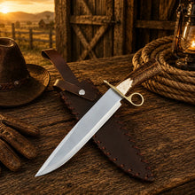 Load image into Gallery viewer, Handmade Bowie Knife D2 Steel Real Stag Antler Handle